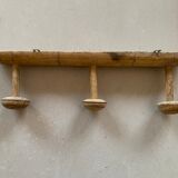 Antique wooden wall coat rack
