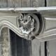Louis XV style fireplace in black Belgian marble, circa 1880