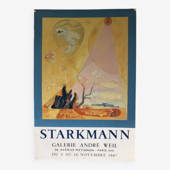 Affiche Starkmann galerie André Weil Paris 1967