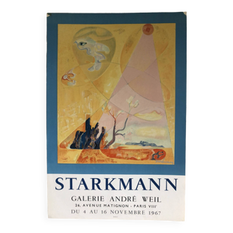 Affiche Starkmann galerie André Weil Paris 1967