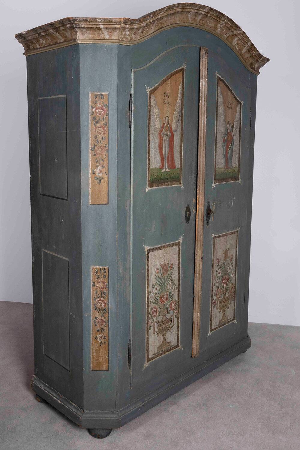 Painted German wardrobe