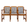 3 Seat Upholstered Bench, Spain, 1910s
