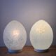 Glass egg lamp duo