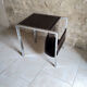 Leather and steel side table 1970