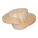Round stone coffee table by Magnussen Ponte