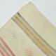 5x5 Cream & Beige Square Small Size Area Wool Kilim Rug, 136x142 Cm
