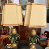 Pair of pineapple lamps