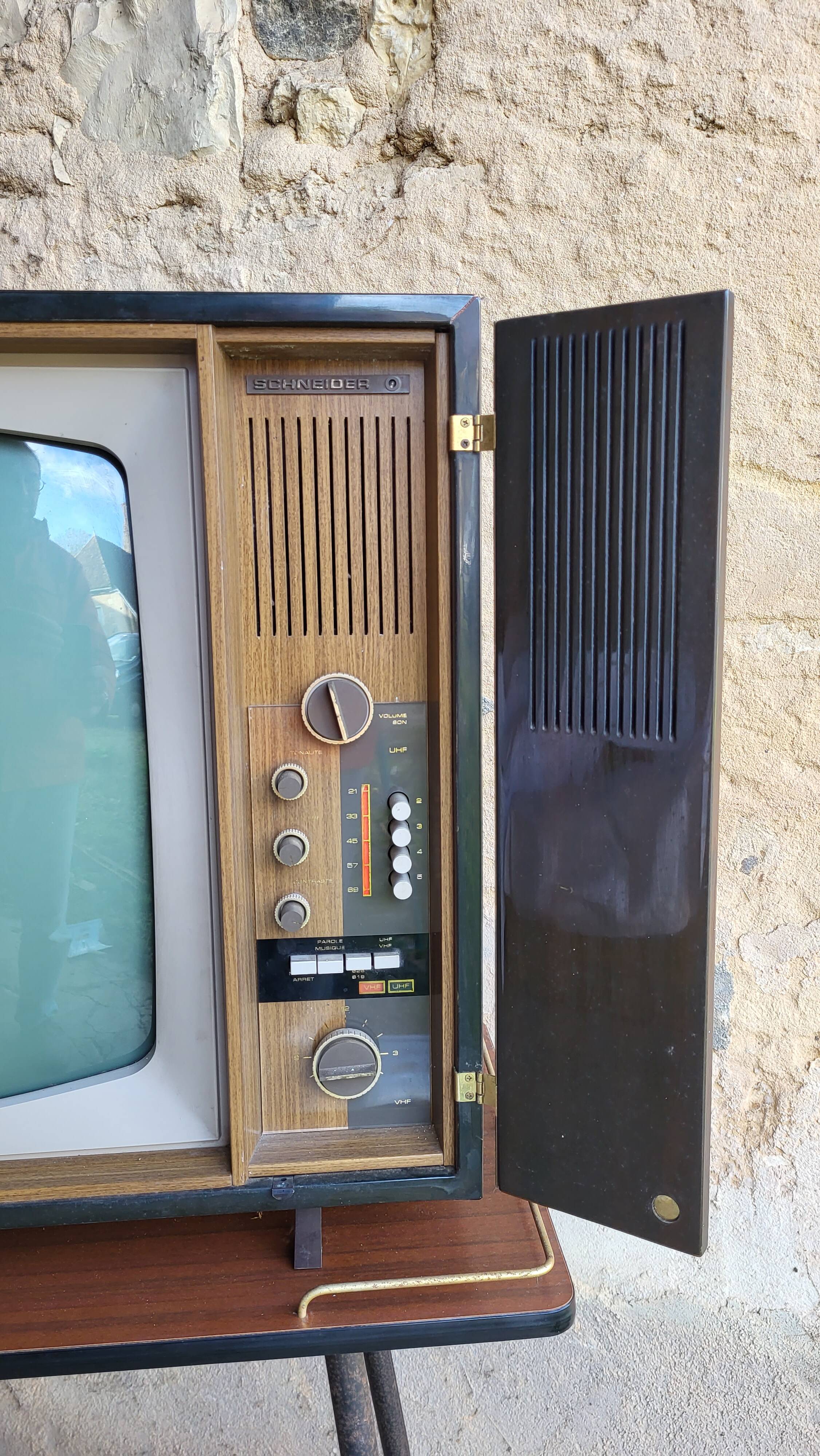 Vintage television & its furniture