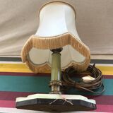 Ancient marble and alabaster column lamp