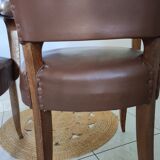 Pair of bridge armchairs
