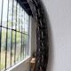 Miroir brutaliste ovale « chaine » 1950