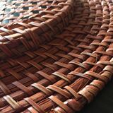 Set of 6 wicker and rattan undertributions
