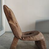 Armchair made of recycled solid teak