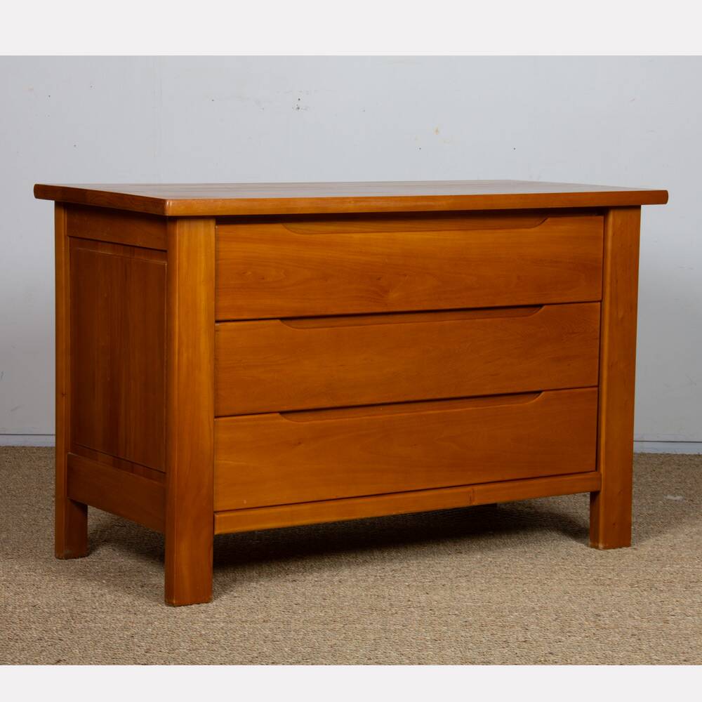 Vintage chest of drawers in solid elm, 1980