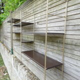 Modular metal string wall shelf