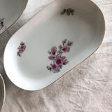 3 oval antique porcelain dishes kahla made a gdr (german)