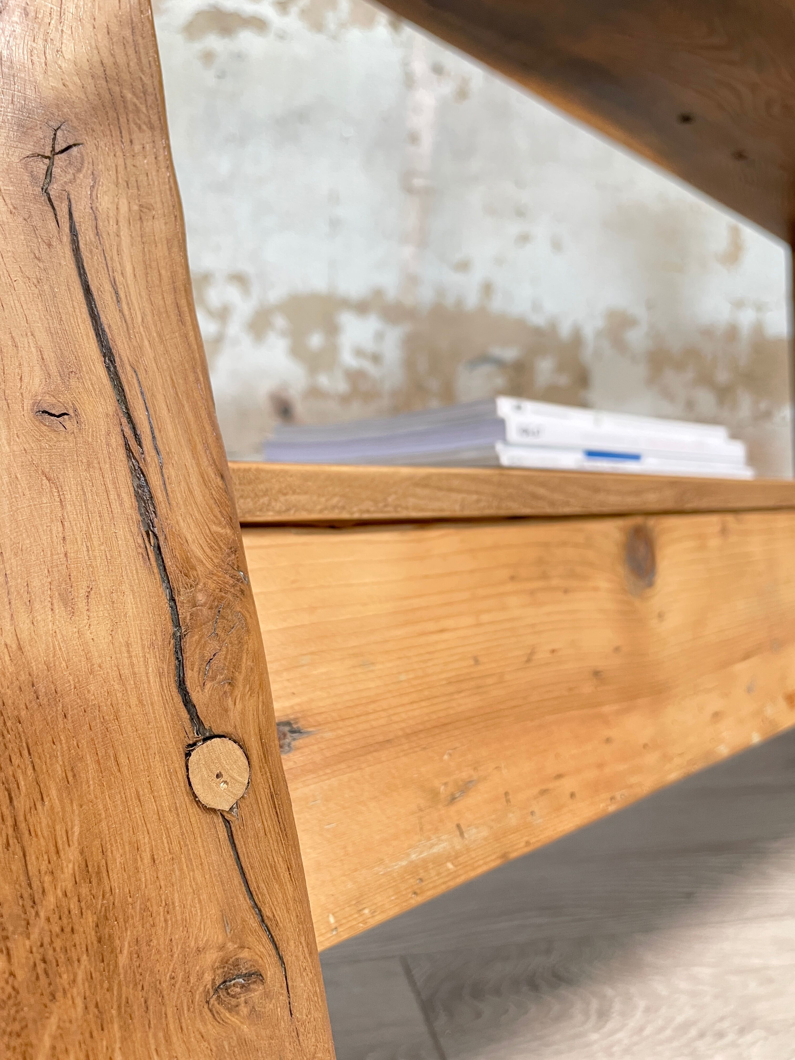 Workshop workbench in solid oak