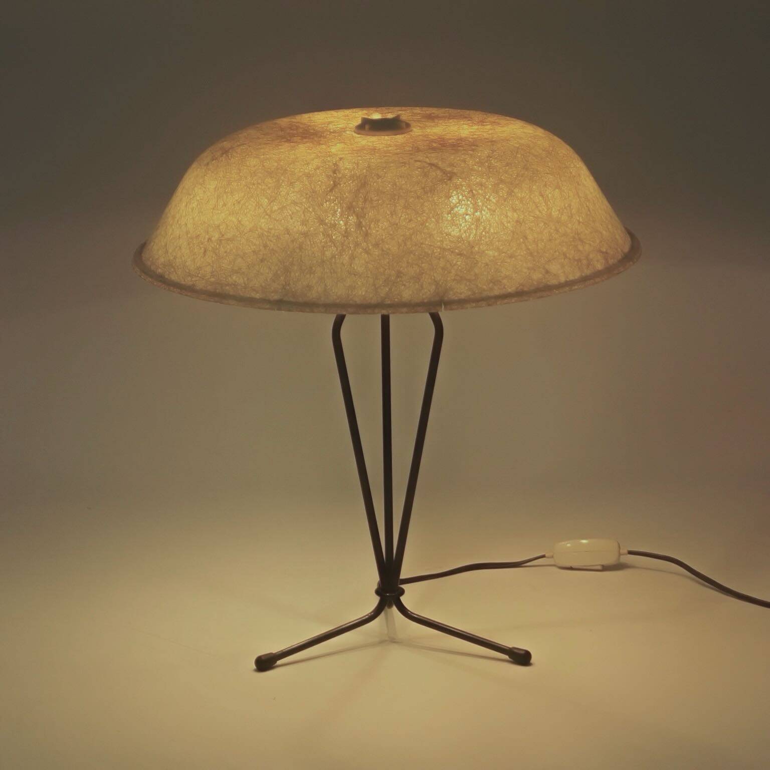 FIBERGLAS TABLE LAMP BY LOUIS KALFF FOR PHILIPS, 1958.