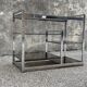 Console en métal chromé et verre fumé, 1970s