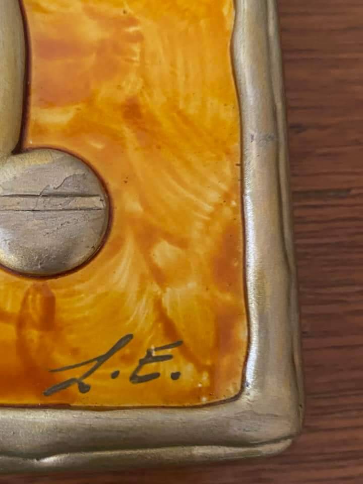 Wooden and resin mirror signed Lydie Eyraud. Unique piece