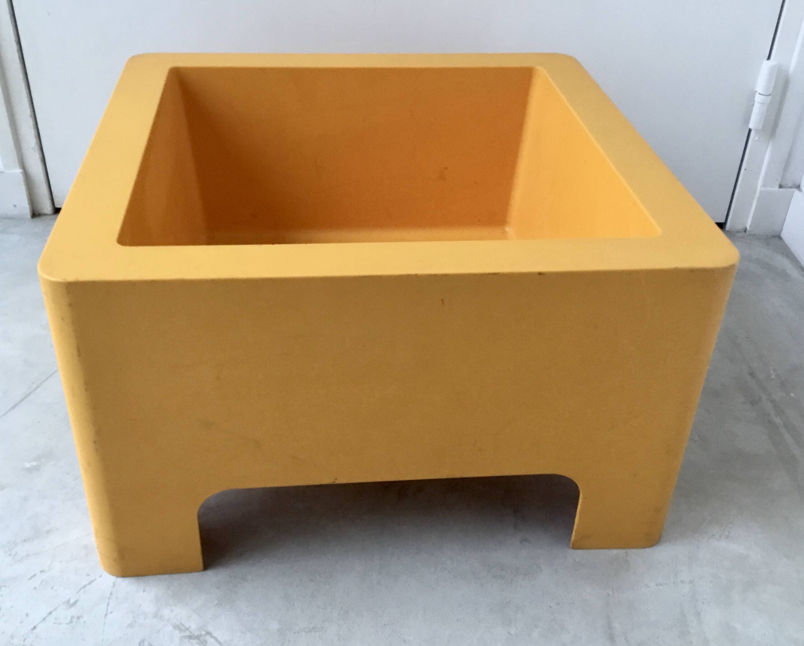 Emsa orange side table - space-age plastic 1960