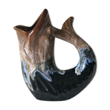 Pitcher, Zoomorphic jug depicting a fish, Grès Flammés du Morvan Petit Massé