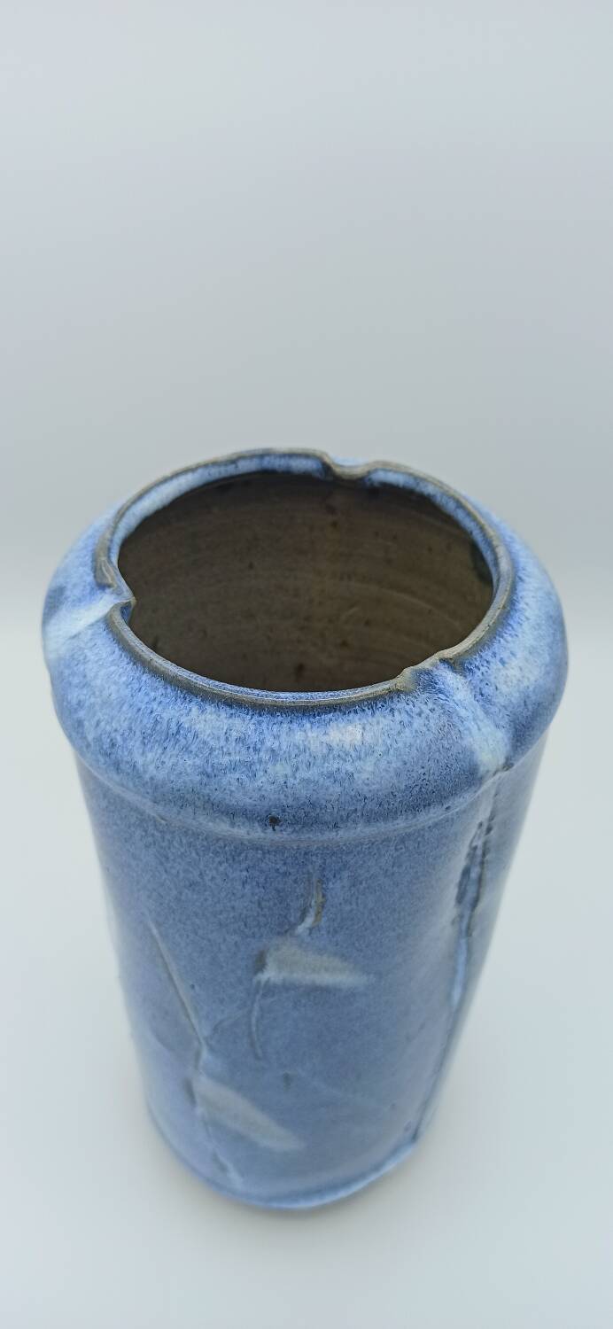 ​vase vintage en grès émaillé - bernard dal magro - céramique d'art