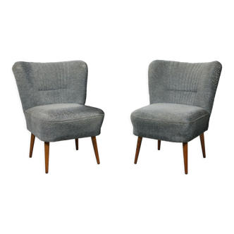 Art deco chairs in blue, set of 2