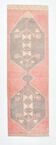 2x8 Soft Pastel Red Turkish Vintage Runner Rug, 78x246Cm FREE SHIPPING