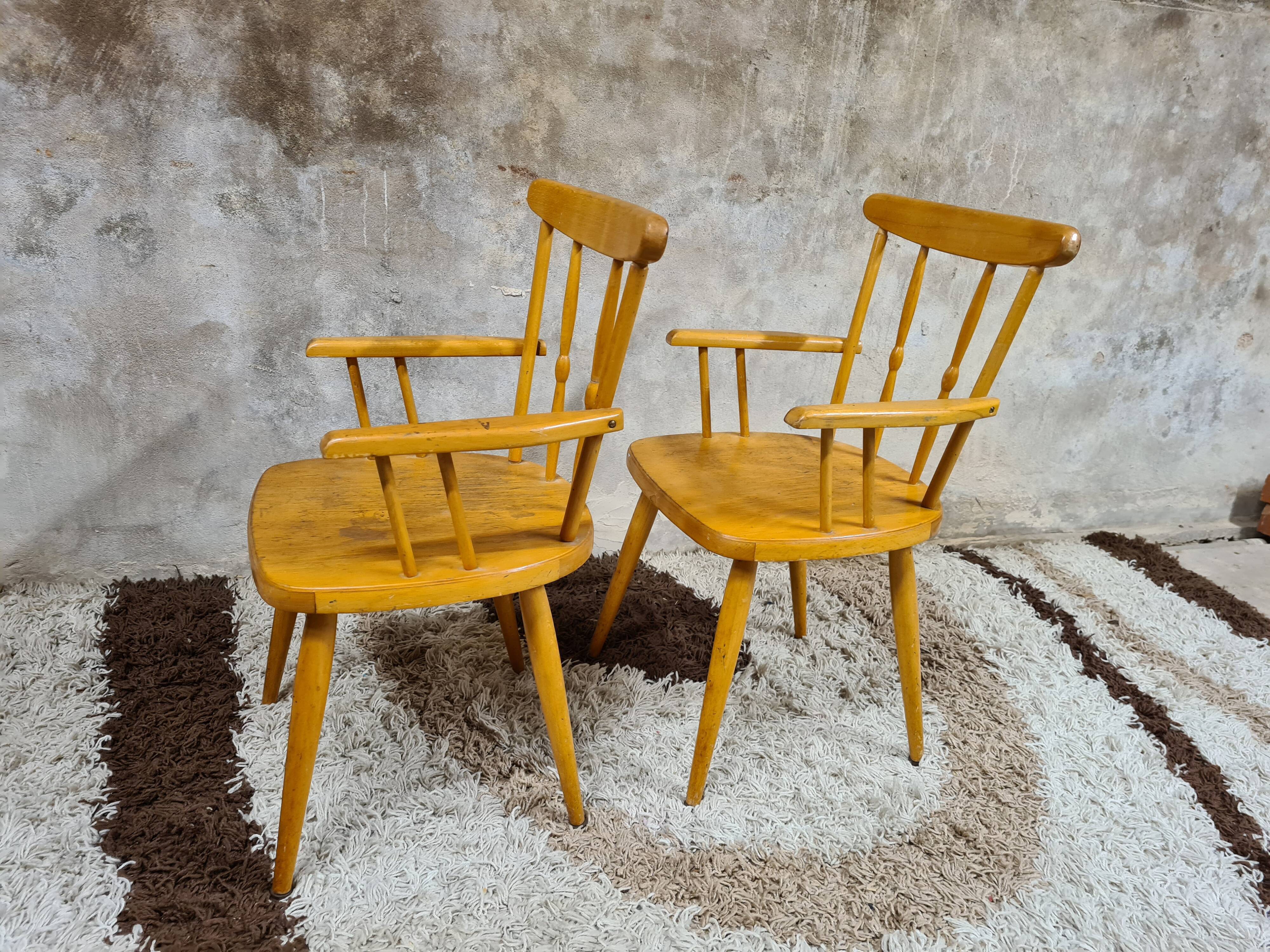 Pair of wooden armchair child Herlag