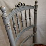 Chaise ancienne style louis XVI cannage gris galet