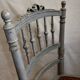 Chaise ancienne style louis XVI cannage gris galet