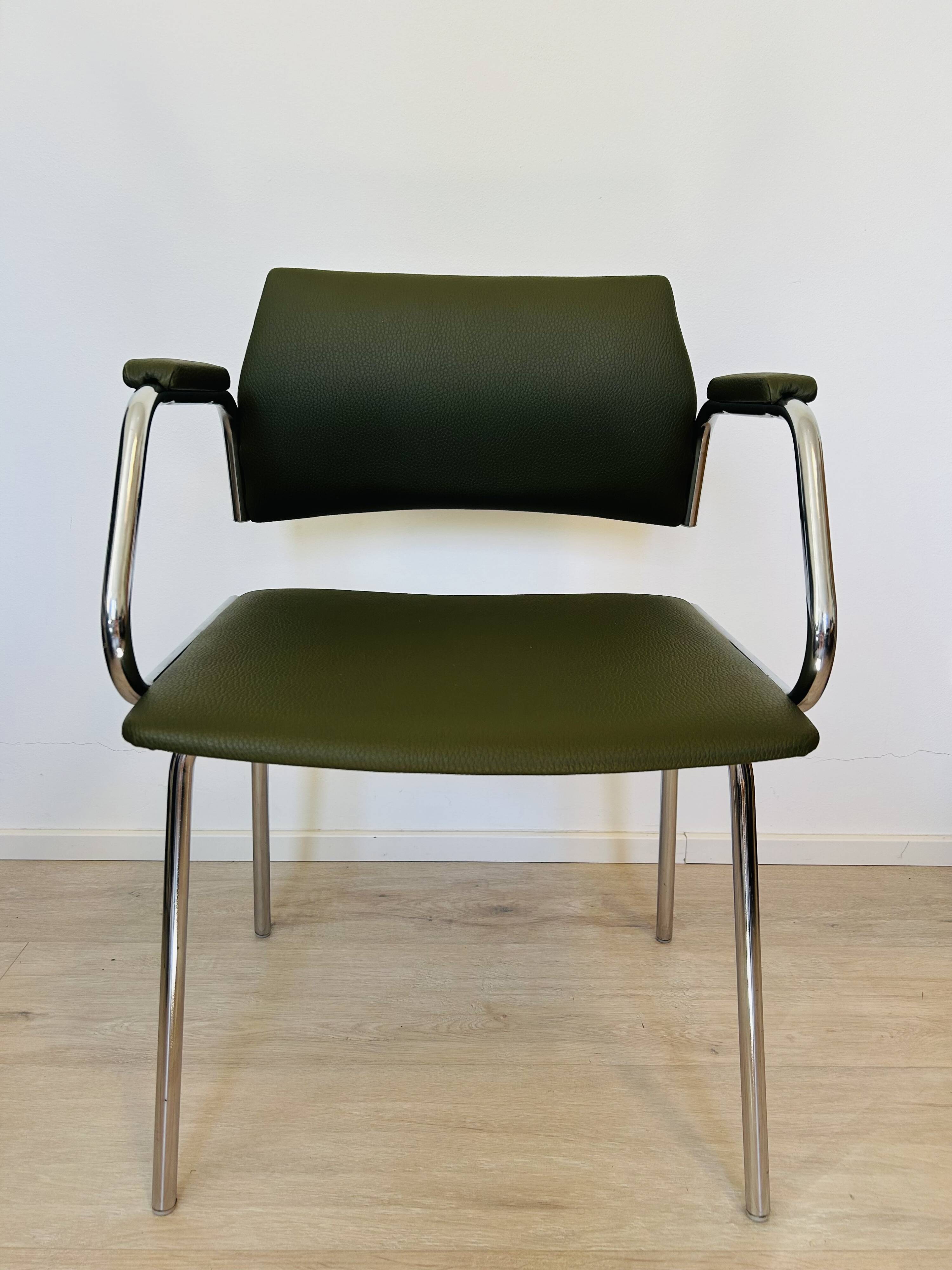 Fully Restored Olive Office Chair by Kovona from Czechoslovakia 1970’s