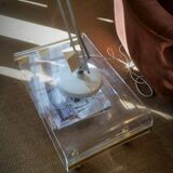 Vintage plexiglass side coffee table