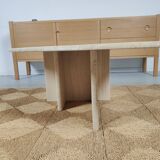 80s travertine coffee table