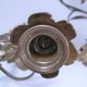 Paire de chandeliers laiton bronze décor floral