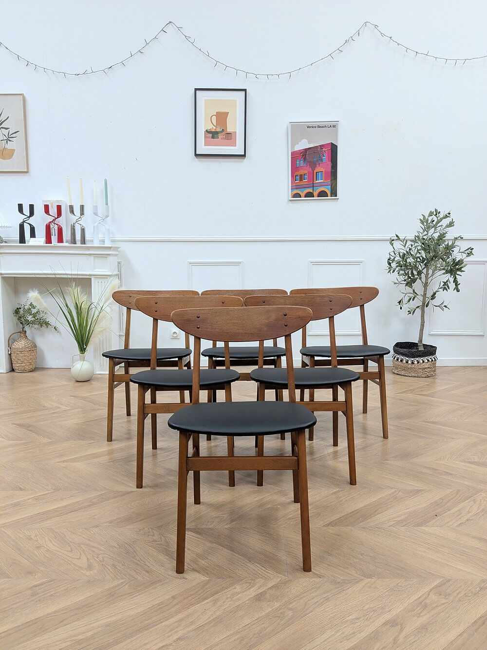 Set of 6 Farstrup model 210 chairs.