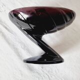 Set of 4 "Zig-Zag" dessert glasses in amethyst crystal Art Deco