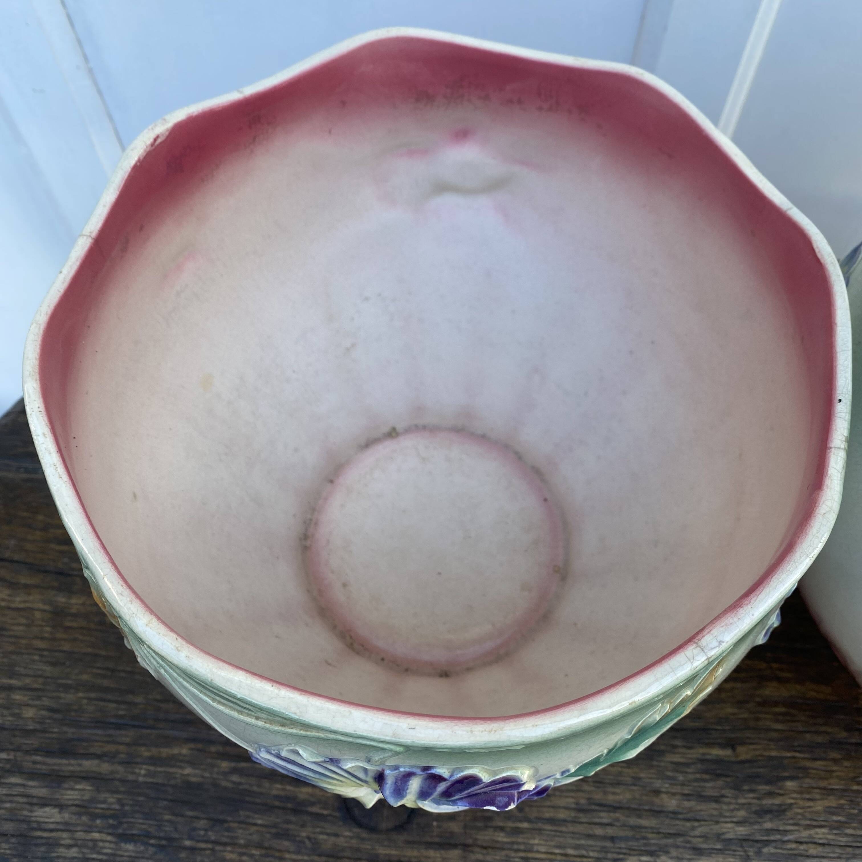 Paire de cache pot en barbotine