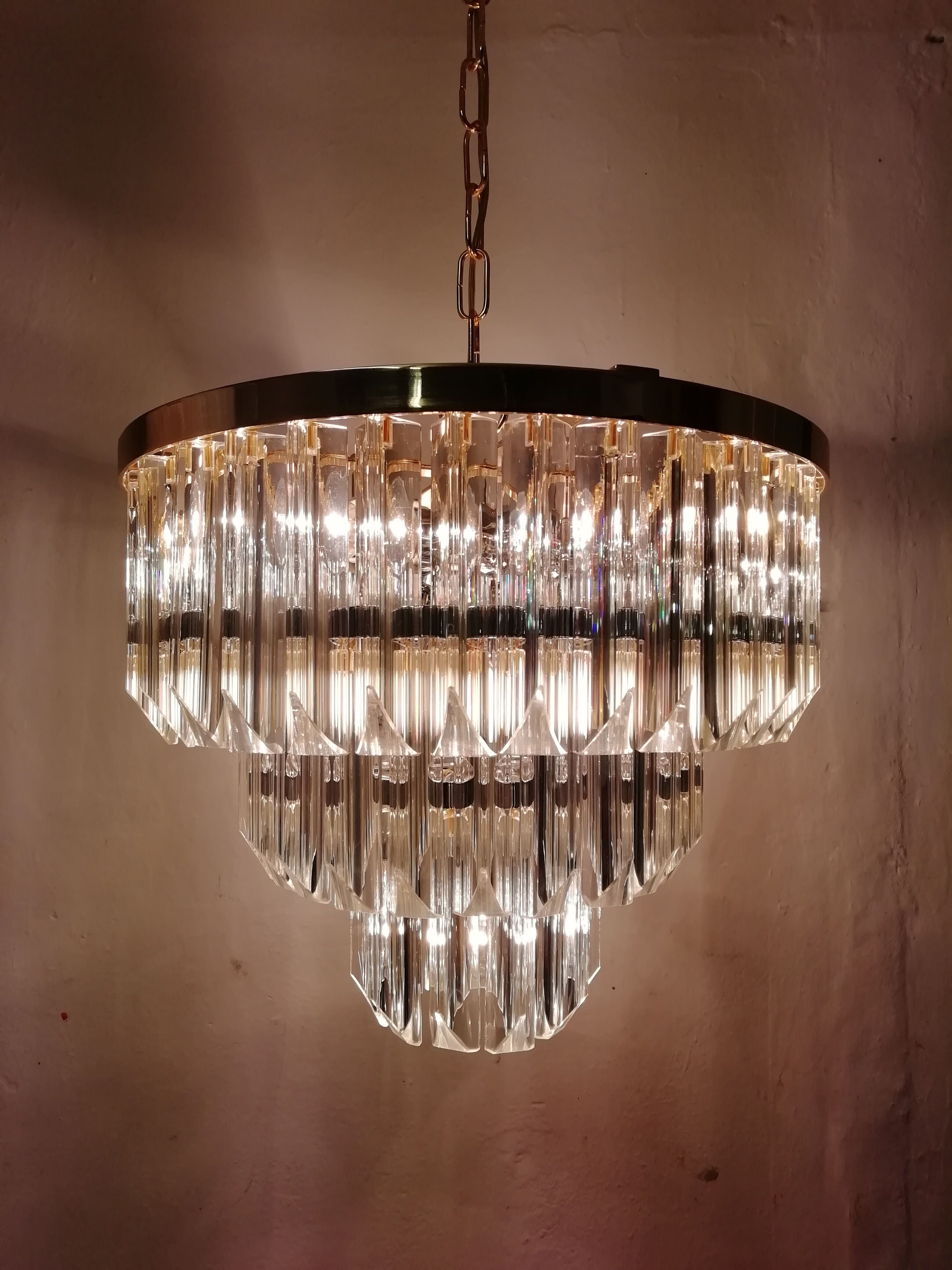 Paolo Venini Murano glass ceiling lamp