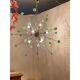 Green Cubes Murano Glass Gold Sputnik Candlestick