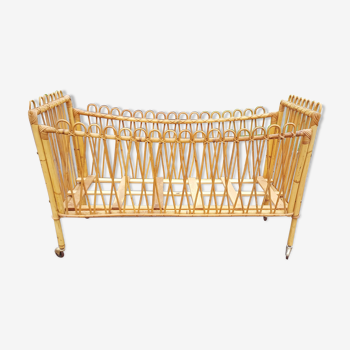 Children's rattan bed 1950