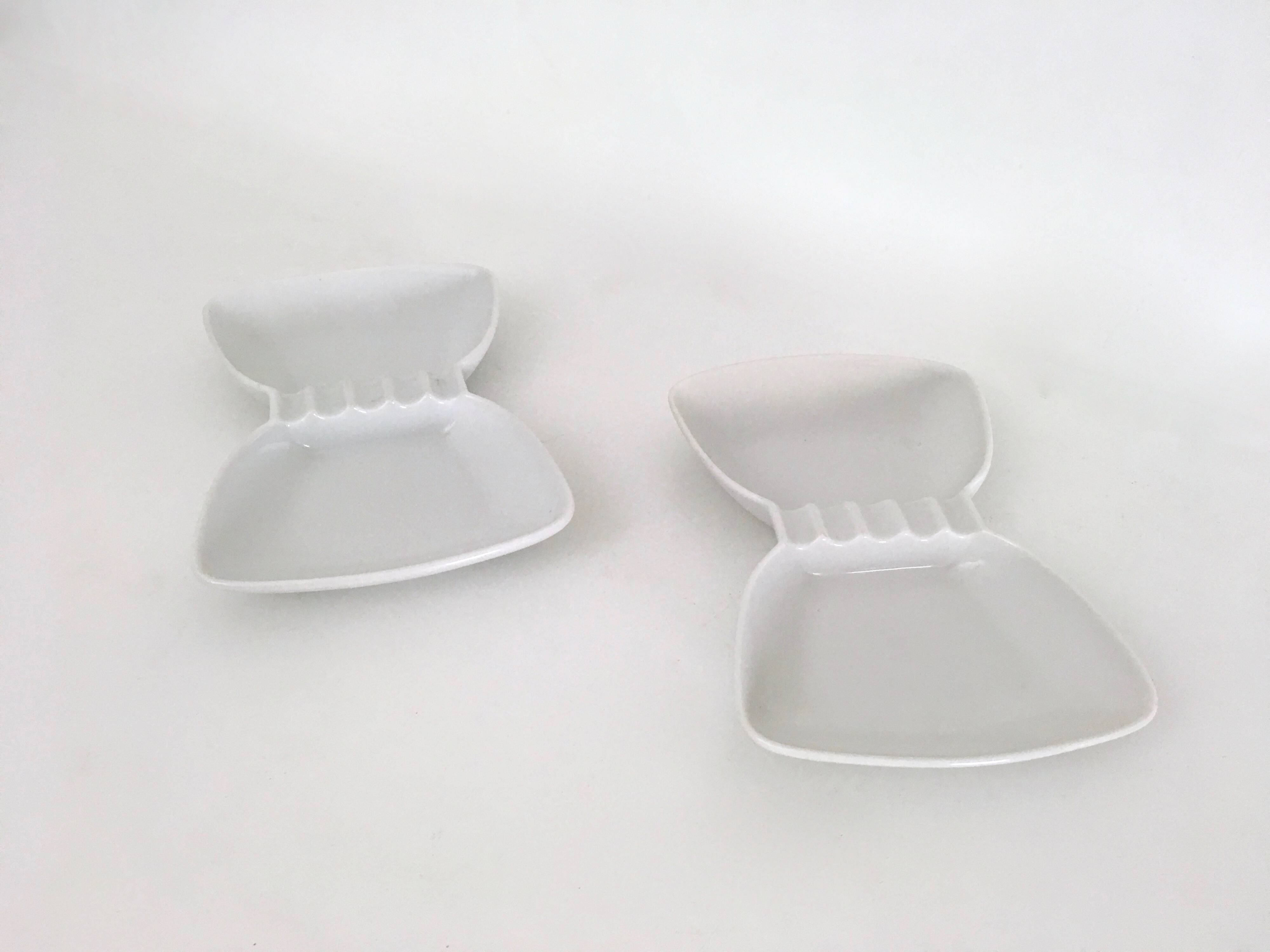 Papillon White Porcelain Ashtray by Guido Andlovitz for Laveno