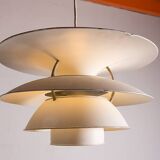 Danish brushed metal pendant light, model PH 6 ½ -6V by Poul Henningsen.