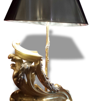 Lampe formée par un chenet XVIII