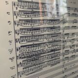 Rare framed lithograph of the score "Repons" by Pierre Boulez