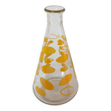 Vintage Yellow Geometric Decor Carafe 60's 70's