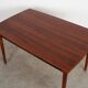 Table en noyer, design danois, années 1970, fabriquée au Danemark