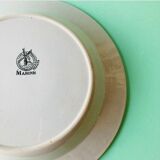 LARGE HOLLOW DISH MOULINS DES LOUPS AND HAMAGE MARINE PATTERN IN CERAMIC-RETRO-KITCHEN-VINTAGE