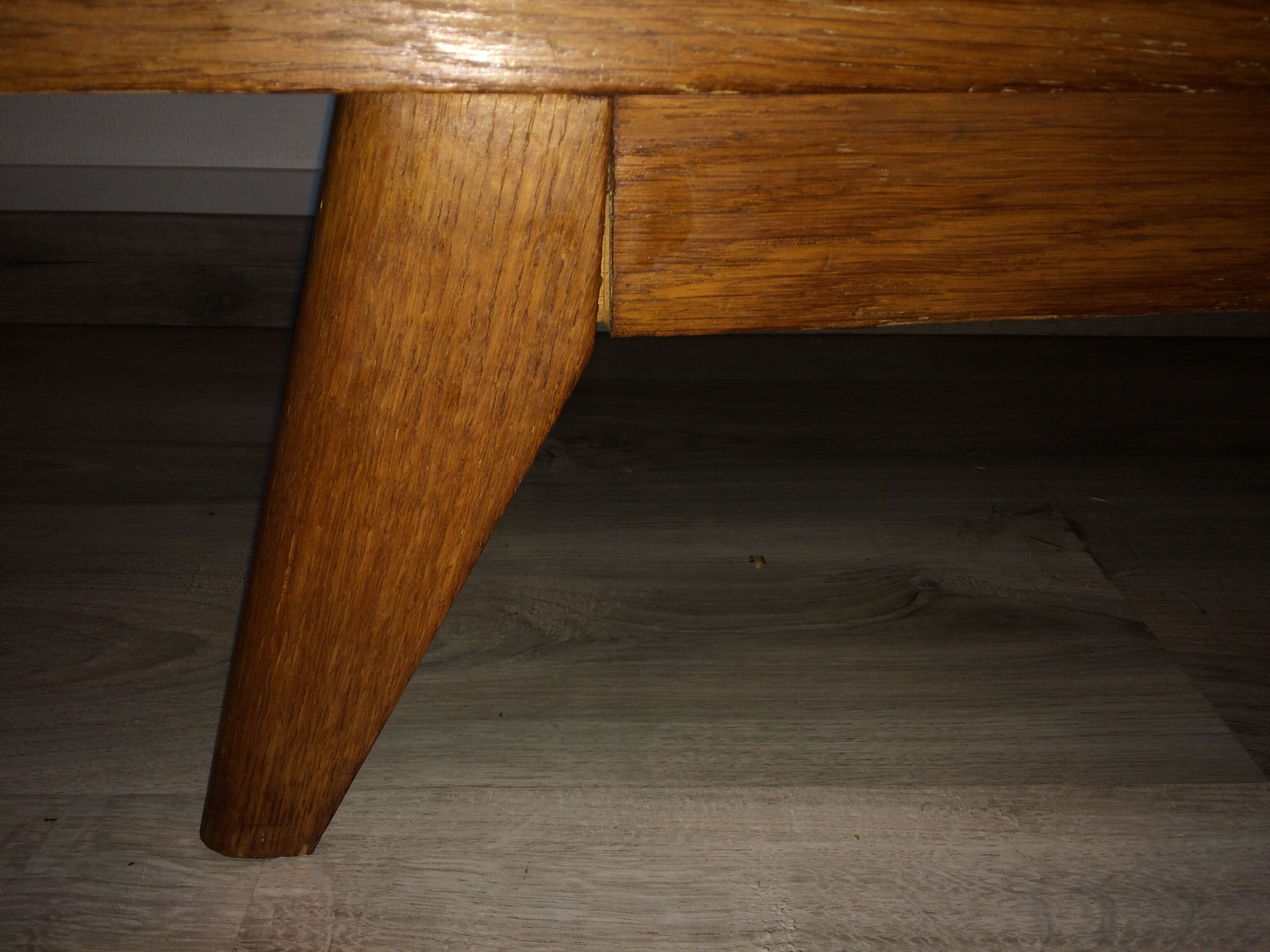 Secrétaire bureau vintage  4 pieds compas années 50